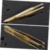 FOMIYES Essential Eyebrow Tweezers Gold Plated Stainless Steel for Precision