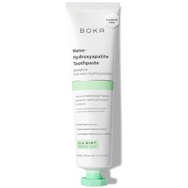 Pasta dental sin flúor Boka, pasta dental con nano hidroxiapatita, apropiada para dientes sensibles - para cuidado oral de adultos y niños - sabor a m