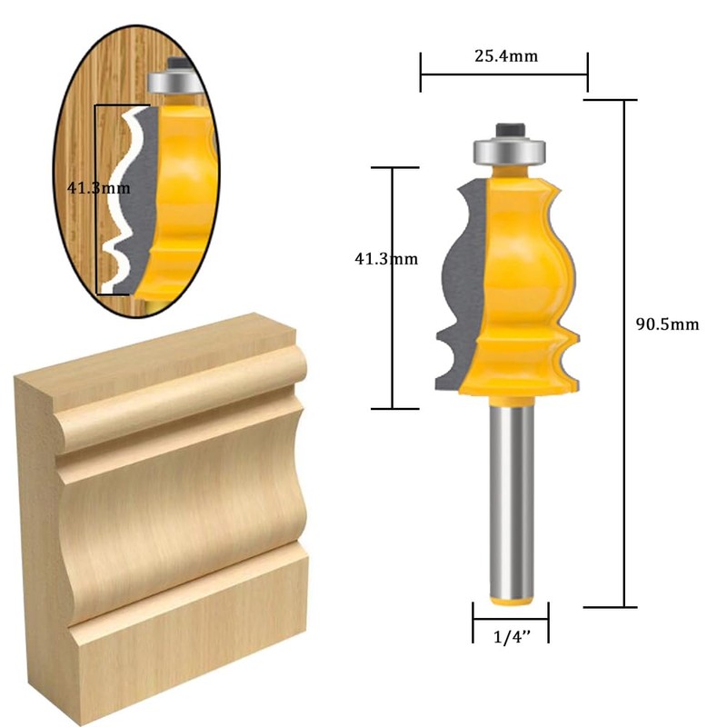 TAIWAIN 1/4-Inch Shank 10 pcs Tongue and Groove Flooring Router