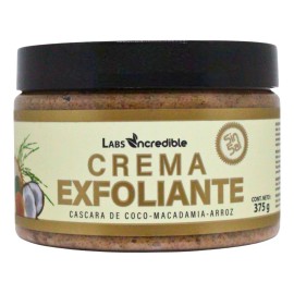 Crema facial exfoliante coco & macadamia 375 g | renueva e hidrata día/noche todo tipo de piel