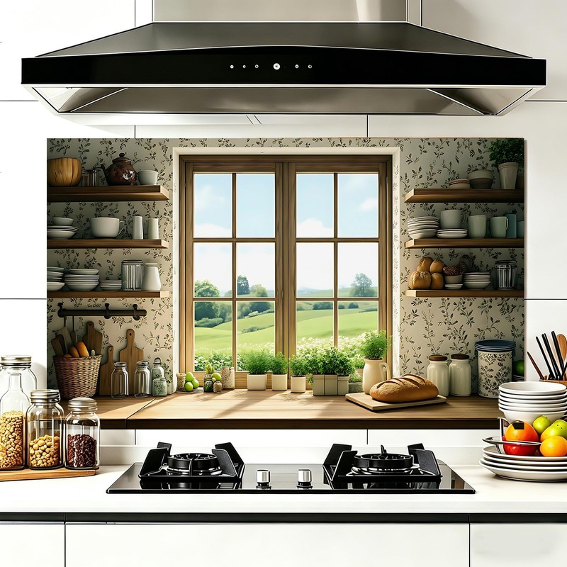 Oversized Kitchen Wall Sticker 35.4x23.6in, Peel & Stick Decor, Waterproof