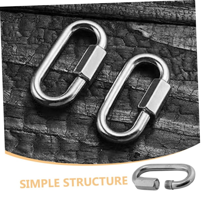 VILLFUL 5pcs Stainless Steel Chain Connectors Quick Link Chain Connector