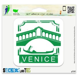 Venice Vinyl Car Bumper Window Sticker 2.5" x 2"
