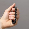 XIANNVXI Cross Bracelet for Men Women Black Bracelet Volcanic Stone