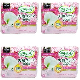 Sarasati 100% Cotton Weed Sheet Natural Rose Scent, 112 Packs (4 Pieces)
