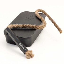 überleben Tindår Wick & Bellow - Parrafin Wax Infused Hemp Tinder Tube, Fire Starter - Includes Black Anodized Aluminum Sleeve & Slider Box - for All Weather, 60 Minute Burn Time - Survival Kit