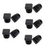 Murtenze 50Pack 1/2 Inch Plastic End Caps, Black Square Plugs