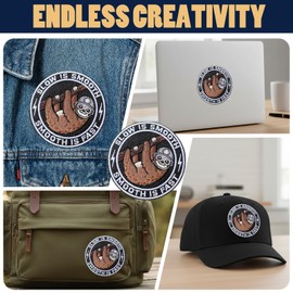 Slow is Smooth Smooth is Fast Patch – Funny Tactical Sloth Morale Patch, 3” Embroidered Hook & Loop Military Meme Patch for Backpack, Jacket, Hat, Vest