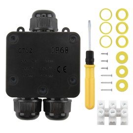 IP68 Waterproof Junction Box, 3-Way Y-Type PA9 Outdoor Electrical Connectors for Ø4mm~15mm DIA Cable, External Sleeve Protection Box Electrical Enclosure Gland External Cable Connector Wire Connector