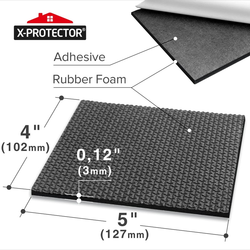 X-Protector Rubber Sheet - 4 PCS Non Slip Pads 4