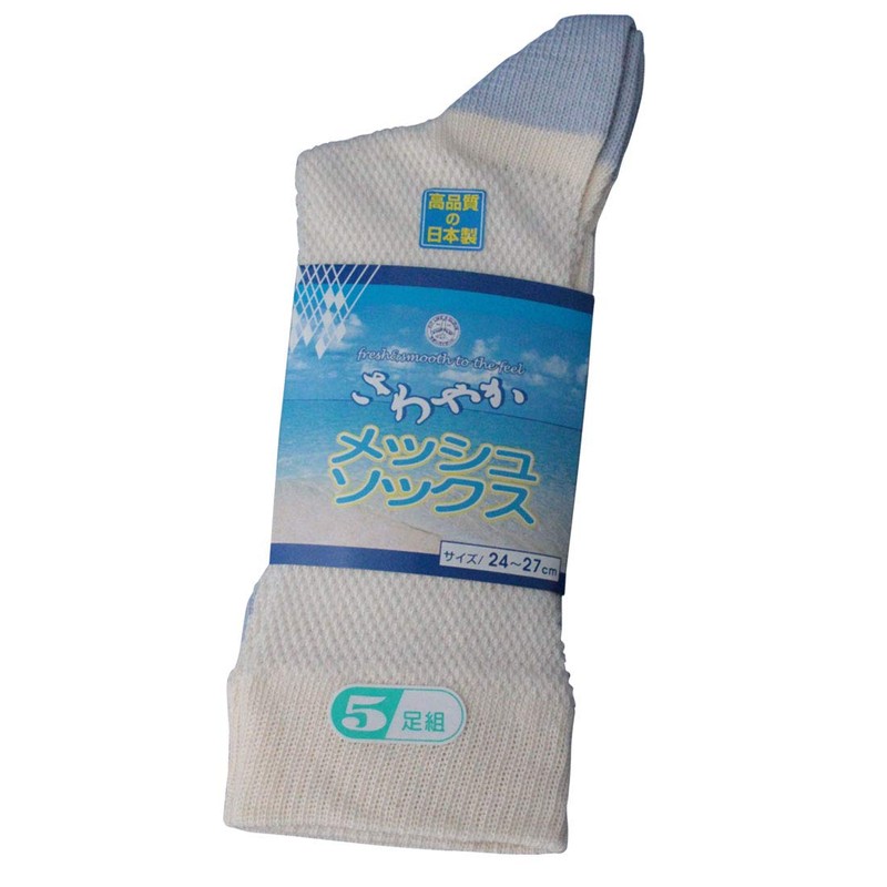 Hayashi (771-2) Men's Refreshing Mesh Socks, Made in Japan, 5