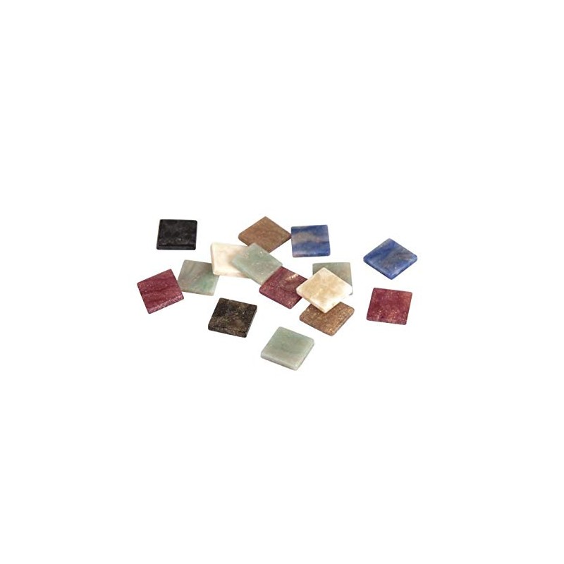 Rayher Acrylic Mosaic Mixed, Marbles, 1x1cm, Box 300g, Coloured, Multi,