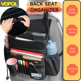 VOPQL Car Seat Organizer- Multi-Compartment Passenger Seat Organizer, Universal Fit for Front & Back Seats, Ideal for Law Enforcement and Truck Seat Storage, Compatible with Cars, Trucks, and Vans