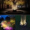 Solar Palm Tree Lights Outdoor Warm Light 3000K, Solar Spotlights