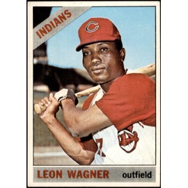 1966 Topps # 65 Leon Wagner Cleveland Indians (Baseball Card) EX+ Indians