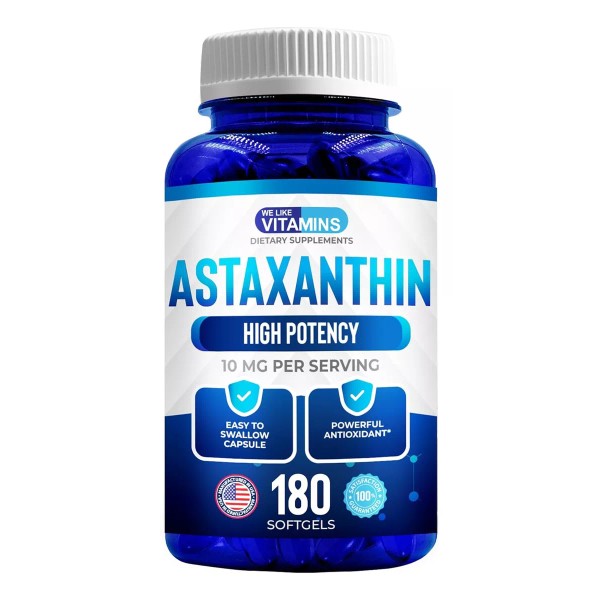 We Like Vitamins Astaxantina Organica 10mg Con 60 Softgels Hecho En Usa