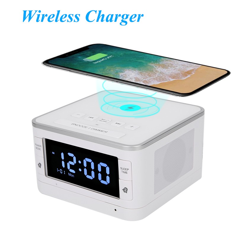 Bluetooth Speaker Player Wireless Charging Digital Alarm Clock