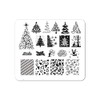 Winstonia Christmas Holiday Nail Art Stamping Image Plate Festive Winter
