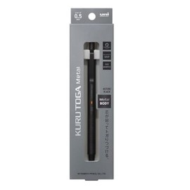 KURUTOGA Mitsubishi - Lápiz mecánico de metal 0,5 mm Nocturne negro M5KH1P.24 con lápiz capacitivo original