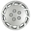 Brighter Design Set of 4 14" Push-on Silver Hubcaps for