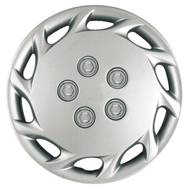 Brighter Design Set of 4 14" Push-on Silver Hubcaps for Toyota Camry 1997-1999