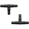 Kalolary 100pcs 1/4" Universal Barbed Tee Fittings, Barbed Connectors Drip