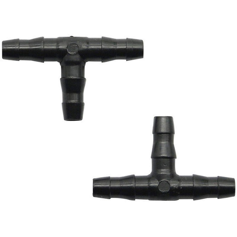 Kalolary 100pcs 1/4" Universal Barbed Tee Fittings, Barbed Connectors Drip