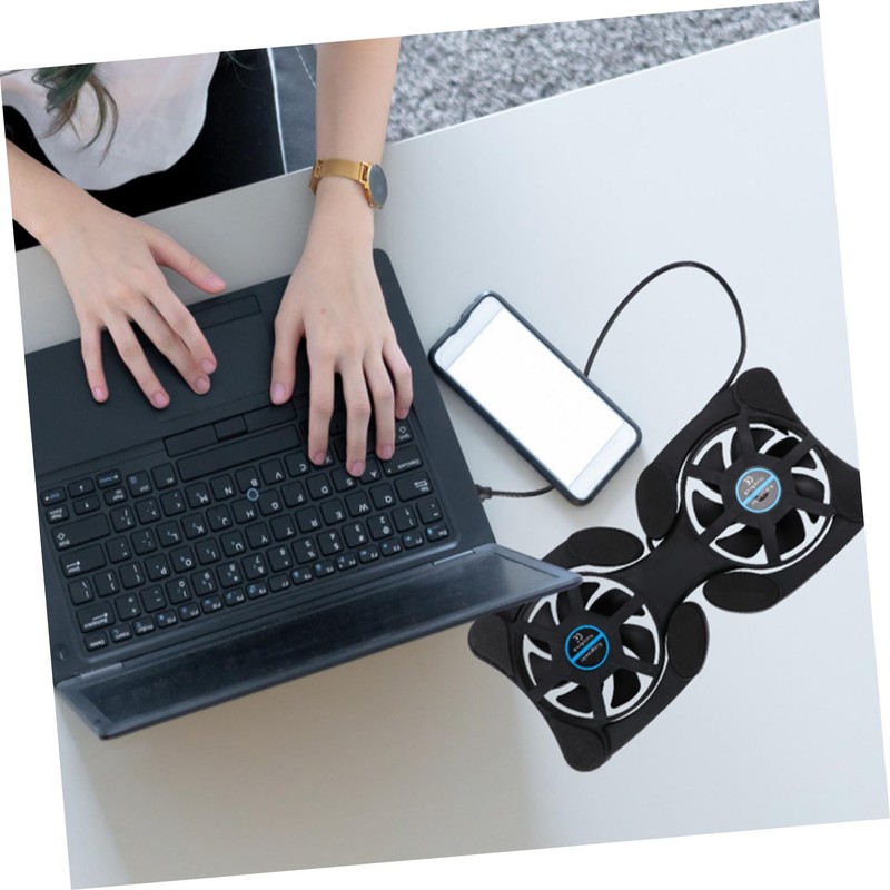 Gatuida Portable Notebook Cooling Pad 2 Fans Laptop Cooler Large