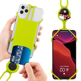 BONE Lanyard Phone Tie 2, Cell Phone Strap, Adjustable Silicone Lanyard, Universal Neck Phone Holder Compatible with Most Smartphones (Card Holder - Maru Penguin)