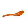 Xmomx 6 pcs Orange Soup Spoon Round-Bottom Asia Porcelain Ceramic