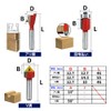 UPstore Carbide Blade Router Bit Set, 12 Pieces, Shaft Trimmer