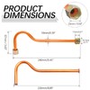 LDEXIN Aluminum Alloy Air Compressor Exhaust Tube Replacement Copper Tone,