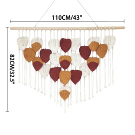 Macrame Wall Hanging, Large Boho Wall Decor, Bohemian Woven Decoration for Bedroom Living Room Gallery Bedroom Corridor, Unique Home Decor Boho Wall Art Decorations 43" W x32.5" L