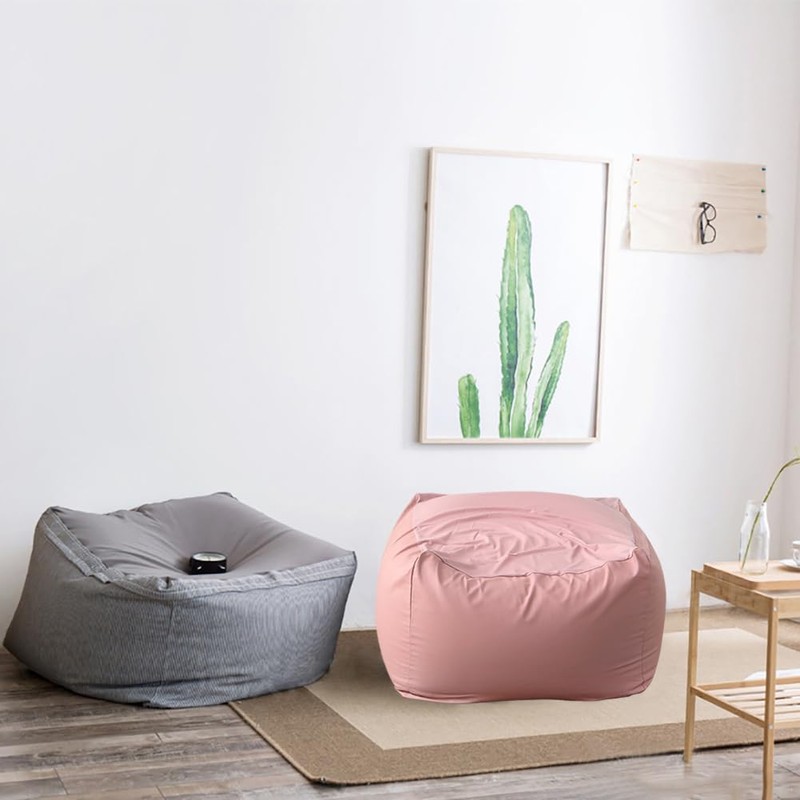 Beaded Cushion Sofa Cover Sofa Cover Solid Cotton 55x55x38cm (Pink,S(55*55cm)))