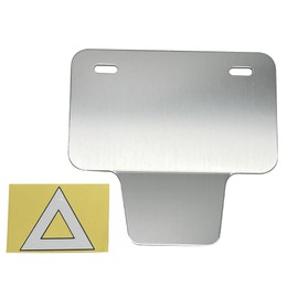 Cf Posh 204040 Small Corner License Plate Holder for 50-125cc Triangle Sticker Silver