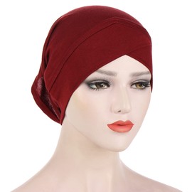 3 Pcs Muslim Inner Hijab Caps Women Solid Color Turban Underscarf Under Hijab Caps Stretchy Breathable Full Cover Undercap Tube Bonnet Under Scarf Hats Beanie
