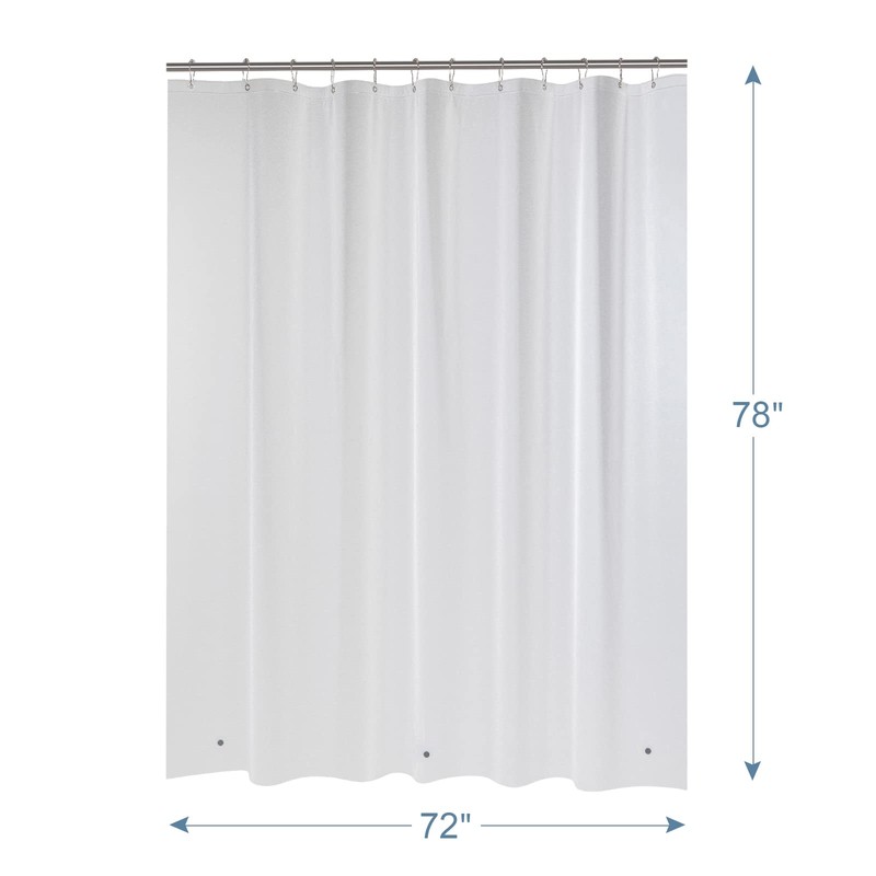 AmazerBath Shower Liner, 72x78 Plastic Frosted Shower Curtain Liner, PEVA