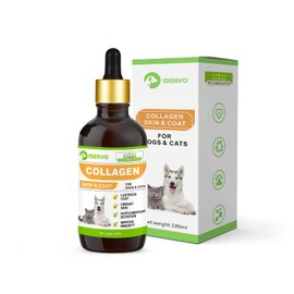 Liquid Collagen for Dogs, Daily Collagen for Dogs and Cats, Skin and Coat Supplement for Pet, Rich in Vitamin and Biotin (100ml)