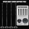 Funtery 4 Pcs Boat Cover Support Pole Adjustable Boat Cover