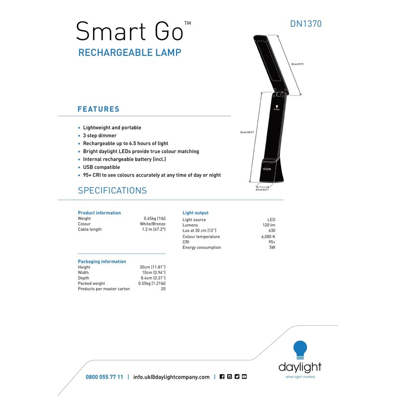 Daylight Smart Go Lamp