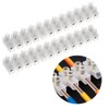 UKCable-Ties Block Connector 12 Way White Terminal Block Strip Electric
