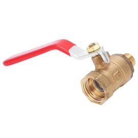 Air Compressor Ball Valve Cast Copper Pipe Fitting Air Compressor Accessory, 1/2in Female Thread 1/4in Male
