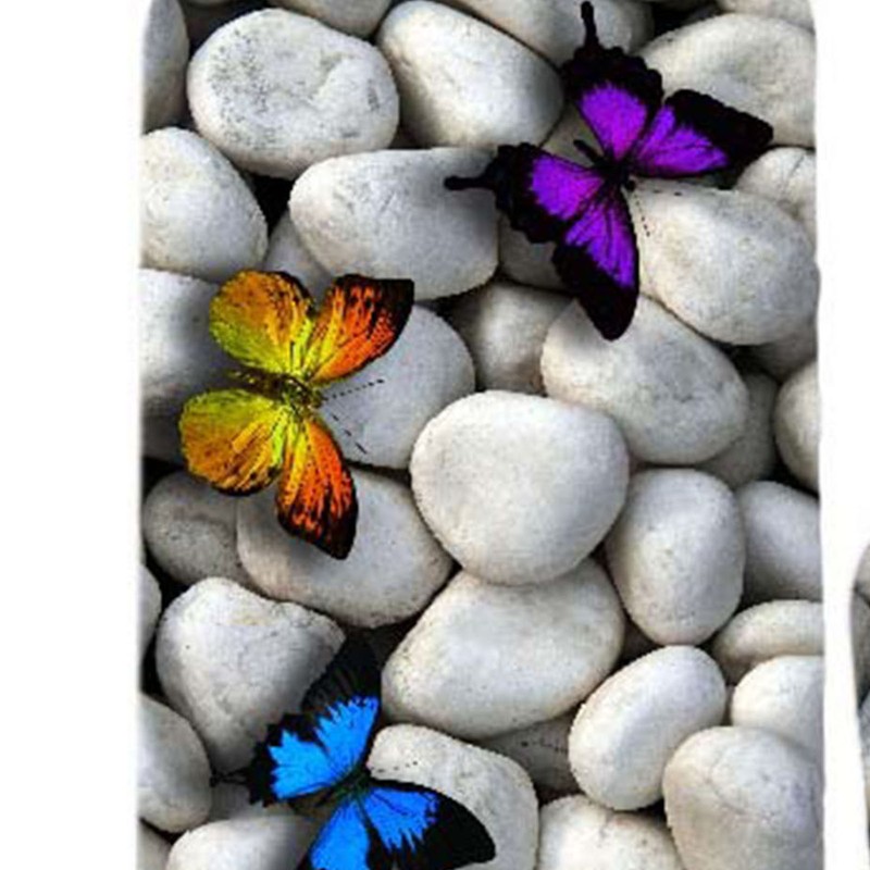 3pcs Toilet Seat Mat Set 10MM Sponge Butterfly Pebble Pattern