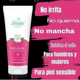 Sheló Nabel Crema Depiladora De Extractos Naturales, Para Piel Sensible