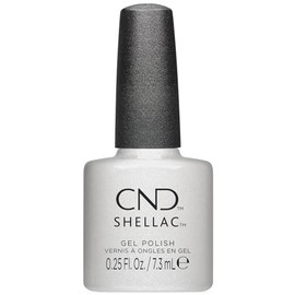 CND Shellac Gel Polish Quiet Luxury Collection - Long Lasting Pearl White Gel Nail Polish with Curve Hugging Brush - Pearlwind - 25 fl. oz.