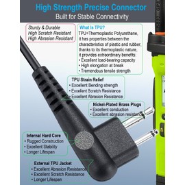 commountain CP200D CP100D Earpiece for Motorola Radio R2 CP200 CP185 BPR40 BPR40D CLS1410 CLS1110 DTR700 DTR650 RDU4100 RDU4160D RMU2040 RMU2080D CLS, Acoustic Tube Surveillance Walkie Talkie Headset