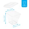 EURO CLASSIC Plastic Mini Dessert Cups/Dessert Bowls with Lids -