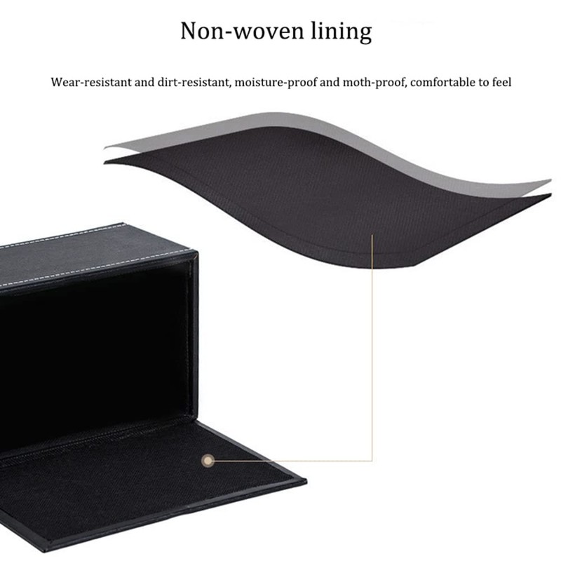 DRDGL Rectangular PU Leather Tissue Box Cover Holder, Minimalistic, Elegant