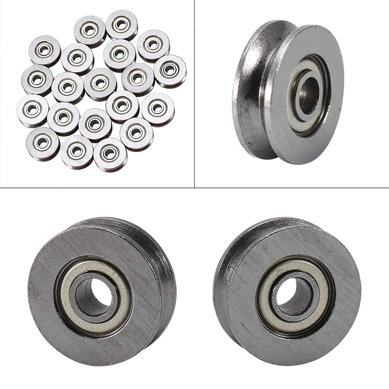 Fayelume 20 PCS Small Pulley, Small Bearings, V Groove Bearing,