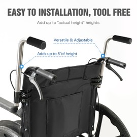 Push Wheelchair Handle Extender (300lbs Weight Capacity), Universal Wheelchair Accessories – Extendable Handle, Adjustable Extender for Adults